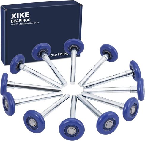 XiKe 10 Pack Blue 2" Nylon Garage Door Roller 4" Stem, Quiet/Durable and High Load, Use 6200-2RS Double Seals Precision Bearings. in Saudi Arabia
