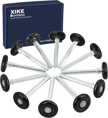 XiKe 10 Pack Blue 2" Nylon Garage Door Roller 4" Stem, Quiet/Durable and High Load, Use 6200-2RS Double Seals Precision Bearings. in Saudi Arabia