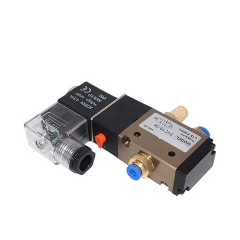 3V210-08 صمام الملف اللولبي الهوائي 3 اتجاهات و2 موضع، مغلق عادة، منفذ 1/4 بوصة، 12 فولت/24 فولت تيار مستمر و220 فولت تيار متردد (6 مم، 3V210-08NC AC110V) in Kuwait