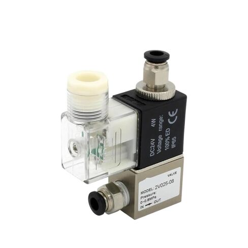 2V025-08 صمام الملف اللولبي المفتوح عادةً، اتجاهين، موضعين، 1/4 بوصة BSP، 12V/24V/220V AC/DC، صمام التحكم بالهواء المضغوط (2V025-08 AC220V، تركيبات 4 مم) in Kuwait