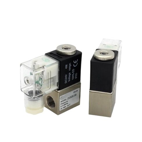 2V025-08 صمام الملف اللولبي المفتوح عادةً، اتجاهين، موضعين، 1/4 بوصة BSP، 12V/24V/220V AC/DC، صمام التحكم بالهواء المضغوط (2V025-08 AC220V، تركيبات 4 مم) in Kuwait