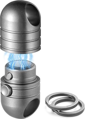 سلسلة مفاتيح مغناطيسية سريعة الإصدار من TISUR، موصل سلسلة مفاتيح قابل للفصل وقابل للدوران من التيتانيوم، حامل مفاتيح مغناطيسي مع حلقتين للمفاتيح in Kuwait