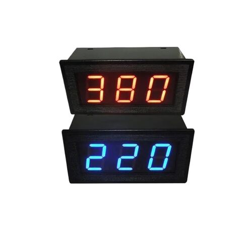 1 قطعة YB5130B LED الفولتميتر الرقمي AC 220V 380V سلكين AC الجهد متر فولت لوحة متر الجهد رصد Voltmetro 0.8 بوصة العرض (الأحمر) in Kuwait