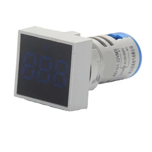 1Pc AD101-22VMS 22mm Square Ordinary Film Digital Display AC Voltmeter Signal Light Indicator LED Highlight Aperture AD16-22VM(DC 6-60V Blue) in Saudi Arabia