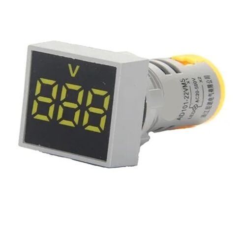 1Pc AD101-22VMS 22mm Square Ordinary Film Digital Display AC Voltmeter Signal Light Indicator LED Highlight Aperture AD16-22VM(DC 6-60V Blue) in Saudi Arabia