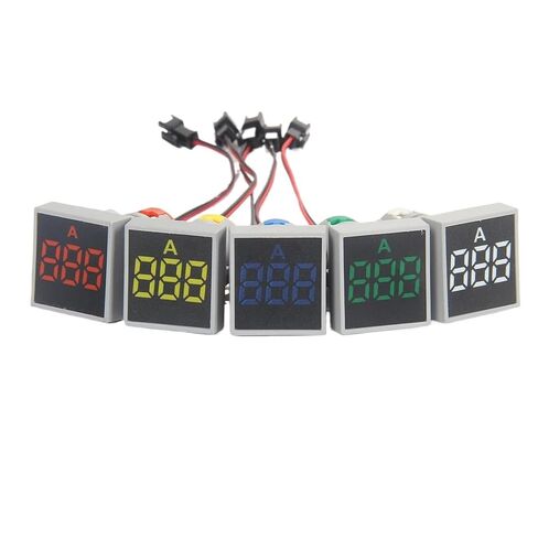 1Pc AD101-22VMS 22mm Square Ordinary Film Digital Display AC Voltmeter Signal Light Indicator LED Highlight Aperture AD16-22VM(DC 6-60V Blue) in Saudi Arabia
