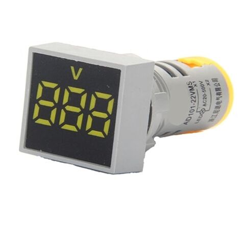 1Pc AD101-22VMS 22mm Square Ordinary Film Digital Display AC Voltmeter Signal Light Indicator LED Highlight Aperture AD16-22VM(DC 6-60V Blue) in Saudi Arabia