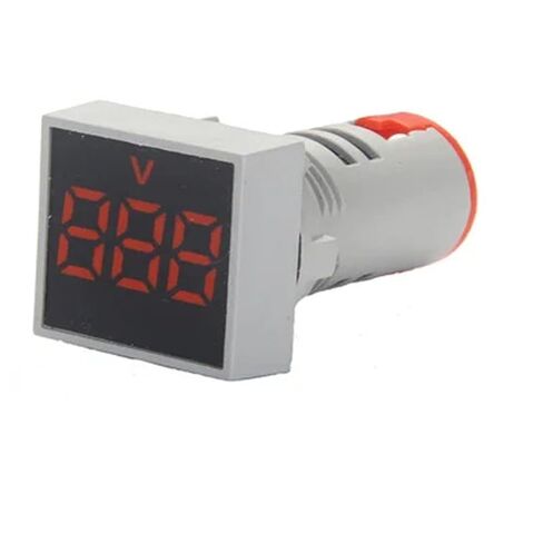 1Pc AD101-22VMS 22mm Square Ordinary Film Digital Display AC Voltmeter Signal Light Indicator LED Highlight Aperture AD16-22VM(DC 6-60V Blue) in Saudi Arabia
