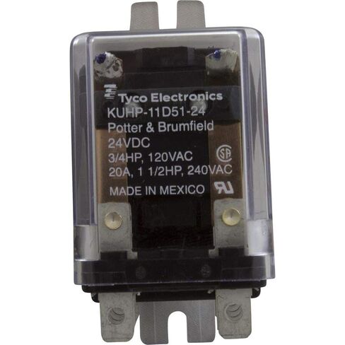 TE CONNECTIVITY/POTTER & BRUMFIELD KUHP-11D51-24 مرحل الطاقة، DPDT، 24VDC، 20A، قوس in Kuwait