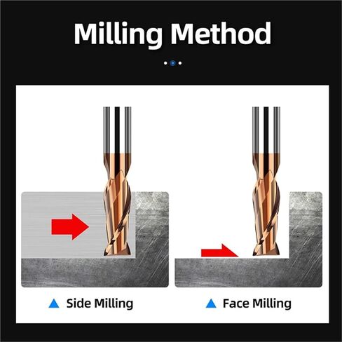 HRC55 Carbide End Mill 1 3 4 5 6 8 10 12mm 2 Flutes Metal Milling Cutter Cutting Tool CNC Maching Coating Flat Endmills(D6xD6x75L) in Kuwait