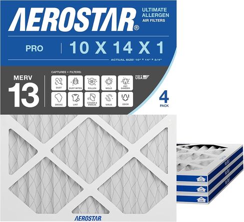 Aerostar 20x26x1 MERV 8 Pleated Air Filter, AC Furnace Air Filter, 4 Pack (Actual Size: 20" x 26" x 3/4") in Saudi Arabia