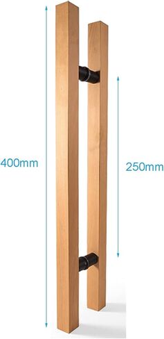 Solid Wood Push Pull Door Handle, Heavy-Duty Commercial Grade Entry Door Handle, for Home/Shop/Garage/Office, 5 Sizes(400 * 250mm) in Saudi Arabia