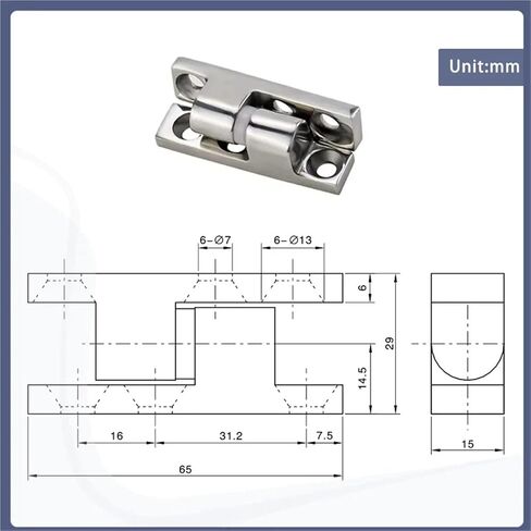 304 Stainless Steel Hinges 1Pcs in Saudi Arabia