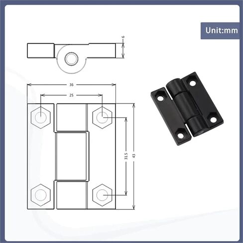 Square-Shaped Torque-Controlled Hinges 1.5-Inch Zinc Alloy Damping 1Pcs in Saudi Arabia