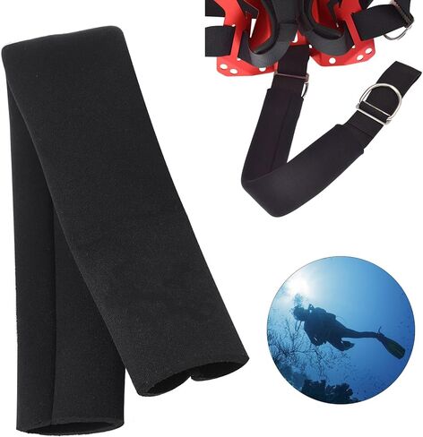 غطاء حزام لوحة خلفية للغوص 5 مم، أغطية حزام وزن لوحة خلفية للغوص ناعمة ومحمولة، غطاء واقٍ لحزام الوزن من مطاط الكلور والنايلون، 37 × 6 سم in Kuwait