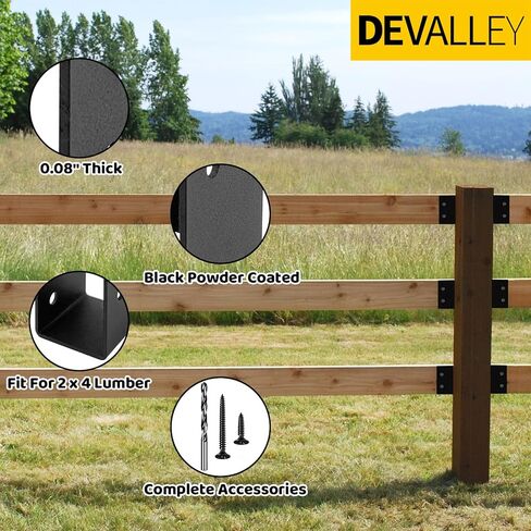 دعامات تعليق رافدة مخفية، شماعة شفة مخفية للأعمال الخشبية مقاس 2 × 8 بوصة (فعلي: 1.5 بوصة × 7.5 بوصة) من الخشب، دعامة فولاذية على شكل حرف U للسياج الخشبي والشرفة والأرجوحة والدرابزين (6 عبوات) in Kuwait