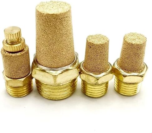 1PCS Pneumatic Muffler Copper Pagoda Muffler Solenoid Valve Muffler Air Silencers Throttling silencer 1/8"" 1/4"" 3/8"" 1/2"" 3/4"" 1""(Size:SLL,Color:3/8"") in Saudi Arabia