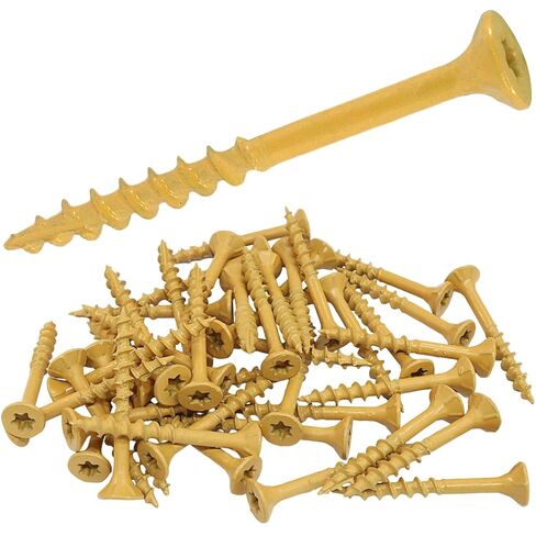 60 قطعة من البراغي الخشبية المتينة، #8 × 2 براغي سطح مطلية شديدة التحمل، برغي خارجي مقاوم للصدأ للتزيين والسياج in Kuwait