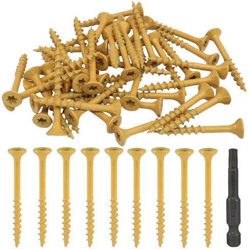 60 قطعة من البراغي الخشبية المتينة، #8 × 2 براغي سطح مطلية شديدة التحمل، برغي خارجي مقاوم للصدأ للتزيين والسياج in Kuwait