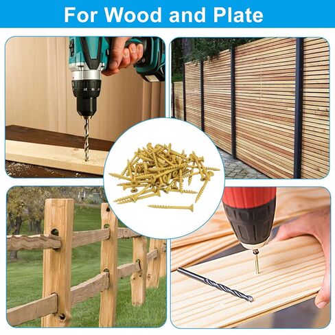 60 قطعة من البراغي الخشبية المتينة، #8 × 2 براغي سطح مطلية شديدة التحمل، برغي خارجي مقاوم للصدأ للتزيين والسياج in Kuwait