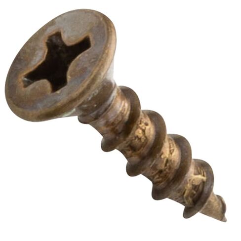 Centerline #4 x 5/8'' Flat Head Phillips Cabinet Hardware Mounting Screws, Antique Brass Plated, 100-Pack in Saudi Arabia