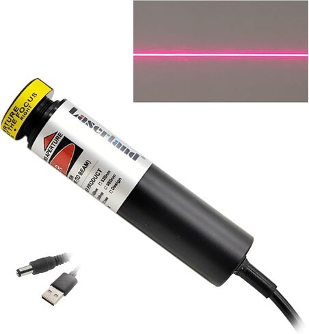 660nm الخط الأحمر ضوء وحدة العارض مولد محدد التركيز لمحاذاة نسيج القماش Dia.18mm (5 فولت تيار مستمر مع محول) in Kuwait