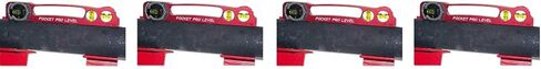 Flange Wizard PP-200 Pocket Pro Levels، 9 بوصة، 3 قوارير، أحمر (4) in Kuwait