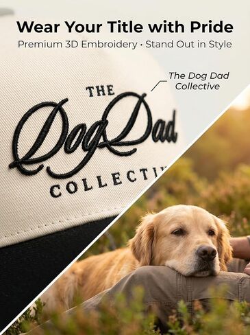قبعة سائق الشاحنة الكلاسيكية ذات اللونين من The Dog Dad Collective - هدية أنيقة فاخرة لمحبي الكلاب لعيد الأب وأعياد الميلاد in Saudi Arabia