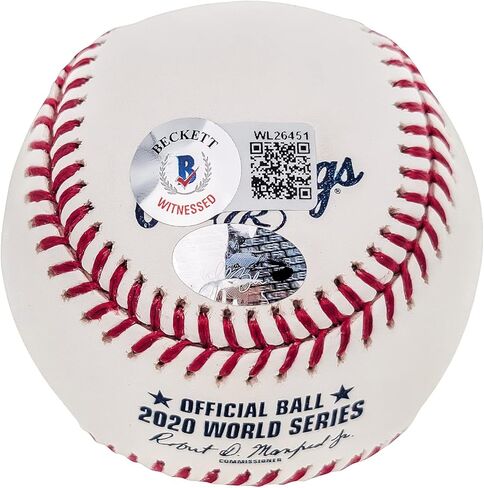 ووكر بوهلر موقع رسميًا من بطولة العالم لعام 2020 M.L.B Baseball Dodgers "2020 WS Champs" Beckett BAS QR Stock #203868 in Saudi Arabia