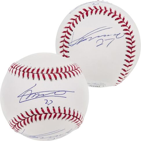 Vladimir Guerrero Jr. & Vladimir Guerrero Sr. Autographed Official M.L.B Baseball JSA Stock #203456 in Saudi Arabia