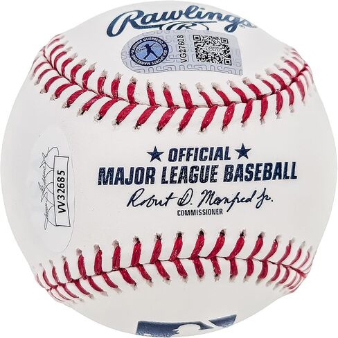 Vladimir Guerrero Jr. & Vladimir Guerrero Sr. Autographed Official M.L.B Baseball JSA Stock #203456 in Saudi Arabia