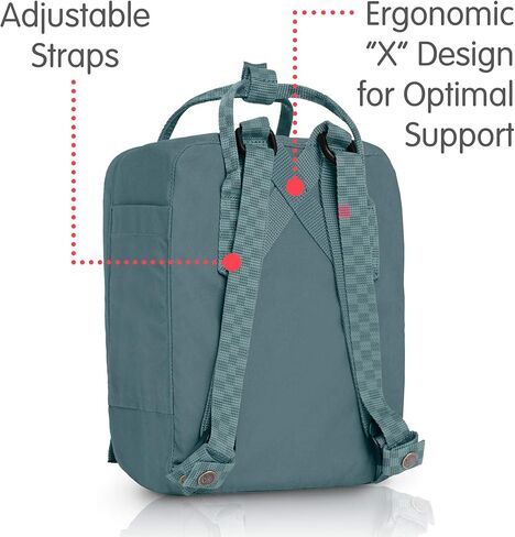 Fjallraven Kanken 15" Frost Green/Chess Pattern One Size in Saudi Arabia