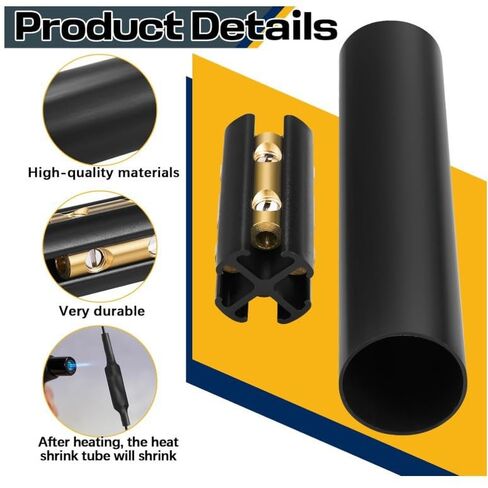 4 Sets Waterproof Underground Wire Splice Kit for Urying UF Wire Handles Within The Range of 14/3 to 8/3 Wires, 600 Volts Maximum Includes Connectors and Shrink Tube Electrical Cable in Kuwait