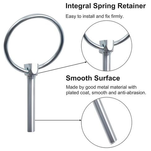 INCREWAY 3mm Linch Pin,4PCS Stainless Steel Round Safety Pins Lock Pin Retaining Pins Lynch Pin Assortment Kit in Saudi Arabia