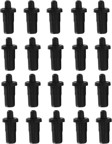 Bonsicoky 20 PCS Cabinet Door Maintenance Pin Dampers, Cabinet Door Plunger Pins Buffer Replacement Spring Pins for Window Shutters, Black in Saudi Arabia