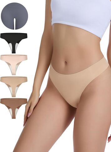 سيور الجمل تو للنساء 4 حزمة سلس لا تظهر المخفي سيور غير مرئية Cameltoe برهان تجريب الملابس الداخلية in Kuwait