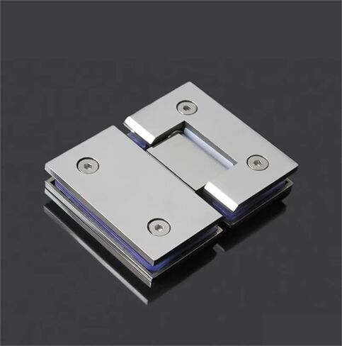 304 Stainless Steel 180° Frameless Glass Door Hinge(XYGL-22) 1Pcs(Shiny) in Saudi Arabia