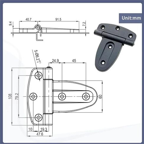 Plastic Folding Hinge Equipment Cabinet Door 1Pcs in Saudi Arabia