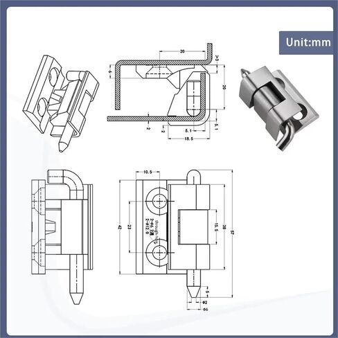 Stainless Steel Detachable Hinges Control 1Pcs in Saudi Arabia