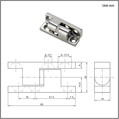 Stainless Steel Concealed Cabinet Door Hinge 1Pcs in Saudi Arabia