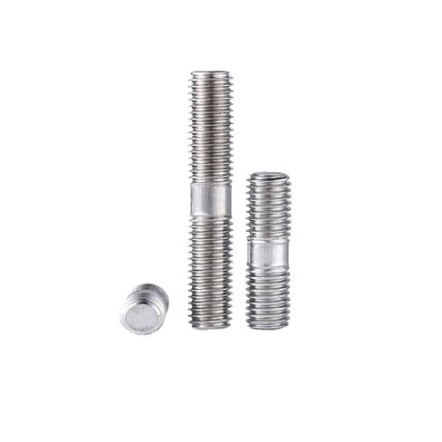 M3 M4 304 الفولاذ المقاوم للصدأ ثنائي الرأس مسامير مسمار المسمار عصا الأسنان، (M3 × 150 مم 10 قطع) in Kuwait