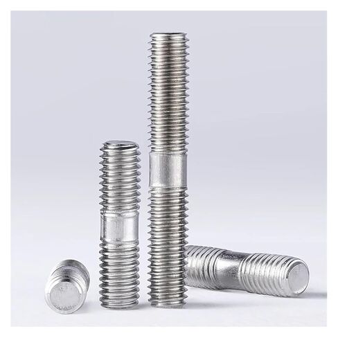 M3 M4 304 الفولاذ المقاوم للصدأ ثنائي الرأس مسامير مسمار المسمار عصا الأسنان، (M3 × 150 مم 10 قطع) in Kuwait