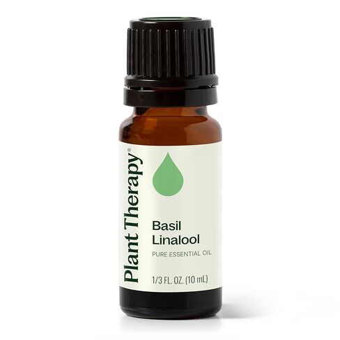 Plant Therapy Basil Linalool Essential Oil 10 mL (1/3 oz) 100% Pure, Undiluted, Aromatherapy, for Muscle Soreness and Digestive Discomfort in Saudi Arabia