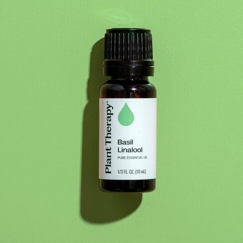 Plant Therapy Basil Linalool Essential Oil 10 mL (1/3 oz) 100% Pure, Undiluted, Aromatherapy, for Muscle Soreness and Digestive Discomfort in Saudi Arabia
