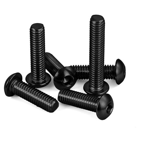 MewuDecor 1/4-20 x 1 Button Head Socket Cap Screws, Allen Socket Drive, Black Oxide, Class 10.9 Grade 10.9 Alloy Steel, Fully Threaded, 25 PCS in Saudi Arabia