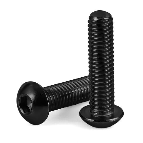 MewuDecor 1/4-20 x 1 Button Head Socket Cap Screws, Allen Socket Drive, Black Oxide, Class 10.9 Grade 10.9 Alloy Steel, Fully Threaded, 25 PCS in Saudi Arabia