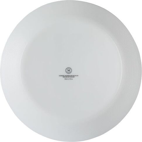 Martha Stewart Opalton Dinner Plates 6-Piece 10-Inch Plate Set – Chip and Break Resistant Opal Glass Plates - White in Saudi Arabia