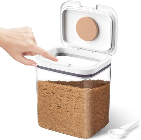 Moryimi Brown Sugar Container Airtight, 2 Quart Brown Sugar Keeper Storage Container with Spoon in Saudi Arabia