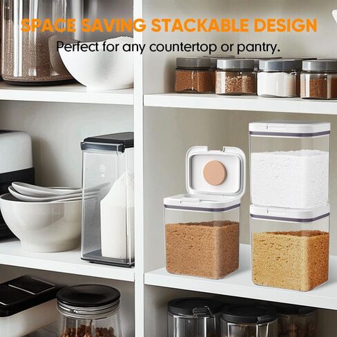 Moryimi Brown Sugar Container Airtight, 2 Quart Brown Sugar Keeper Storage Container with Spoon in Saudi Arabia