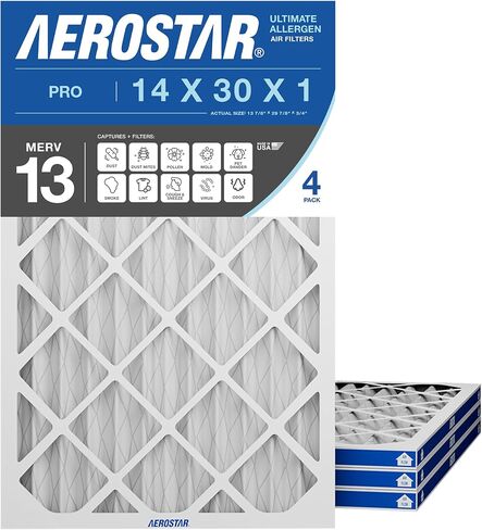 Aerostar 21.5x23.375x1 MERV 8-4 COUNT - HVIFICIAL HVAC ، FURNACE & Air Filters - يزيل الغبار ، LINT ، العفن والحبوب المسبحة الحساسية in Kuwait